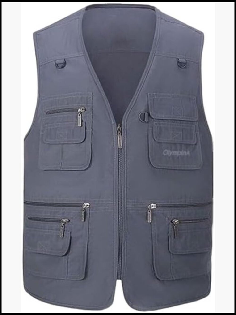 Men's Fishing Vest Utility Safari Travel Vest with Pockets Outdoor Work